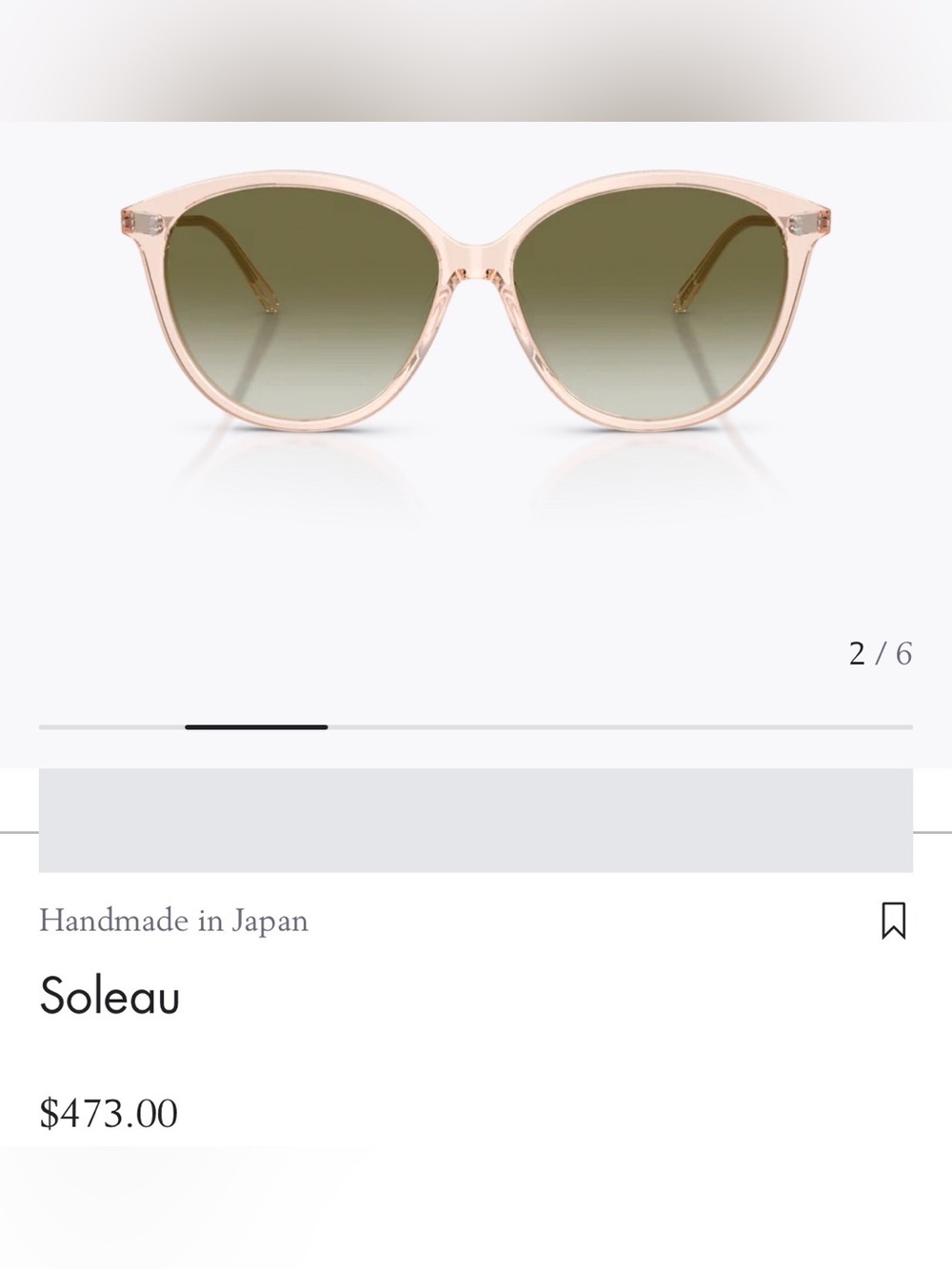 Oliver Peoples Women's Cherry Blossom Frame Sunglasses with Olive Gradient Lense